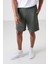 Haki Polyester Kalın Yumuşak Comfort Fit Erkek Şort - 81272 2