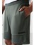 Haki Polyester Kalın Yumuşak Comfort Fit Erkek Şort - 81272 3