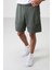 Haki Polyester Kalın Yumuşak Comfort Fit Erkek Şort - 81272 4