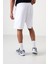Beyaz Polyester Kalın Yumuşak Comfort Fit Erkek Şort - 81271 5