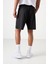 Siyah Polyester Kalın Yumuşak Comfort Fit Erkek Şort - 81271 4