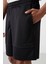 Siyah Polyester Kalın Yumuşak Comfort Fit Erkek Şort - 81272 3