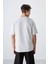 Taş Pamuklu Kalın Yumuşak Dokulu Oversize Fit Baskılı Erkek T-Shirt - 88331 5