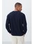 İndigo Pamuk Yumuşak Dokulu Standart Fit Basic Erkek Sweatshirt - 88363 5
