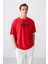 Fiesta Pamuklu Kalın Yumuşak Dokulu Oversize Fit Baskılı Erkek T-Shirt - 88334 4