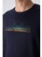 Lacivert Pamuklu Kalın Yumuşak Dokulu Oversize Fit Baskılı Erkek T-Shirt - 88334 4
