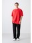 Fiesta Pamuklu Kalın Yumuşak Dokulu Oversize Fit Baskılı Erkek T-Shirt - 88326 2