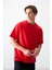Fiesta Pamuklu Kalın Yumuşak Dokulu Oversize Fit Basic Erkek T-Shirt - 88377 5
