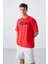 Fiesta Pamuklu Kalın Yumuşak Dokulu Oversize Fit Baskılı Erkek T-Shirt - 88331 1