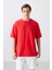 Fiesta Pamuklu Kalın Yumuşak Dokulu Oversize Fit Baskılı Erkek T-Shirt - 88323 4