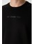 Siyah Pamuklu Kalın Yüzeyi Dokulu Oversize Fit Baskılı Erkek T-Shirt - 88364 2