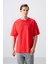 Fiesta Pamuklu Kalın Yumuşak Dokulu Oversize Fit Baskılı Erkek T-Shirt - 88321 4
