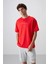Fiesta Pamuklu Kalın Yumuşak Dokulu Oversize Fit Baskılı Erkek T-Shirt - 88320 4