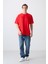 Fiesta Pamuklu Kalın Yumuşak Dokulu Oversize Fit Baskılı Erkek T-Shirt - 88328 2