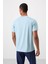 Açık Mavi Polyester Nefes Alan Dokulu İnce Esnek Standart Fit Erkek Performans T-Shirt - 88385 5