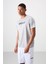 Gri Polyester Nefes Alan Dokulu İnce Esnek Standart Fit Erkek Performans T-Shirt - 88385 4