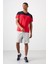 Kırmızı Polyester Nefes Alan Dokulu İnce Esnek Standart Fit Erkek Performans T-Shirt - 88386 2