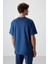 Parlament Pamuklu Kalın Yüzeyi Dokulu Oversize Fit Baskılı Erkek T-Shirt - 88365 5