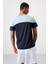 Lacivert Polyester Nefes Alan Dokulu İnce Esnek Standart Fit Erkek Performans T-Shirt - 88386 5