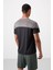Siyah Polyester Nefes Alan Dokulu İnce Esnek Standart Fit Erkek Performans T-Shirt - 88386 5
