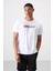 Beyaz Polyester Nefes Alan Dokulu İnce Esnek Standart Fit Erkek Performans T-Shirt - 88385 1