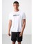 Beyaz Polyester Nefes Alan Dokulu İnce Esnek Standart Fit Erkek Performans T-Shirt - 88385 4