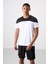 Beyaz Polyester Nefes Alan Dokulu İnce Esnek Standart Fit Erkek Performans T-Shirt - 88386 1