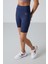 İndigo Polyester Esnek Standart Fit Performans Kadın Biker Tayt - 91013 2