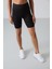 Siyah Polyester Esnek Standart Fit Performans Kadın Biker Tayt - 91013 3