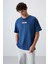 Parlament %100 Pamuk Kalın Yumuşak Dokulu Oversize Fit Baskılı Erkek T-Shirt - 88359 4