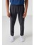 Antrasit Polyester İnce Yumuşak Comfort Fit Erkek Eşofman Alt - 82120 4