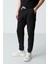 Siyah Pamuklu Kalın Yumuşak Dokulu Oversize Fit Basic Erkek Eşofman Takım - 85261 2