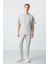 Taş Pamuklu Kalın Yumuşak Dokulu Oversize Fit Basic Erkek Eşofman Takım - 85261 1
