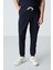 Lacivert Pamuklu Kalın Yumuşak Dokulu Oversize Fit Basic Erkek Eşofman Takım - 85261 3