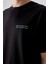 Siyah Pamuklu Kalın Yumuşak Dokulu Oversize Fit Baskılı Erkek T-Shirt - 88375 3
