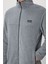 Hardy Gri Melanj Standart Kalıp Polar Erkek Sweatshirt - 88299 5