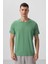 Pastel Yeşil Erkek Basic Kısa Kol Standart Kalıp O Yaka T-shirt - 87911 1