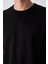 Siyah Pamuklu Kalın Yumuşak Dokulu Oversize Fit Basic Erkek T-Shirt - 88349 4