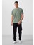 Açık Yeşil Erkek Basic Kısa Kol Standart Kalıp O Yaka T-shirt - 87911 2