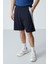 Lacivert Pamuklu Kalın Yumuşak Dokulu Standart Fit Basic Erkek Şort - 81280 2