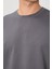 Koyu Gri Pamuk Yumuşak Dokulu Standart Fit Basic Erkek Sweatshirt - 88363 4