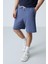 Petrol Pamuklu Kalın Yumuşak Dokulu Standart Fit Basic Erkek Şort - 81277 1