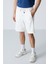 Ekru Pamuklu Kalın Yumuşak Dokulu Standart Fit Basic Erkek Şort - 81276 4