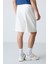Ekru Pamuklu Kalın Yumuşak Dokulu Standart Fit Basic Erkek Şort - 81276 5