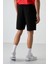 Siyah Pamuklu Kalın Yumuşak Dokulu Comfort Fit Basic Erkek Şort - 81274 5