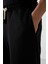 Siyah Pamuklu Kalın Yumuşak Dokulu Oversize Fit Basic Erkek Şort Takım - 85249 2