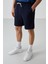 Lacivert Pamuklu Kalın Yumuşak Dokulu Comfort Fit Basic Erkek Şort - 81274 4