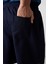Lacivert Pamuklu Kalın Yumuşak Dokulu Comfort Fit Basic Erkek Şort - 81274 5