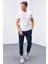 Tommy Life İndigo Erkek Fermuar Cepli Dar Kesim Jogger Eşofman Alt-84343 3