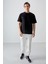 Siyah Pamuklu Kalın Yumuşak Dokulu Oversize Fit Basic Erkek T-Shirt - 88378 3